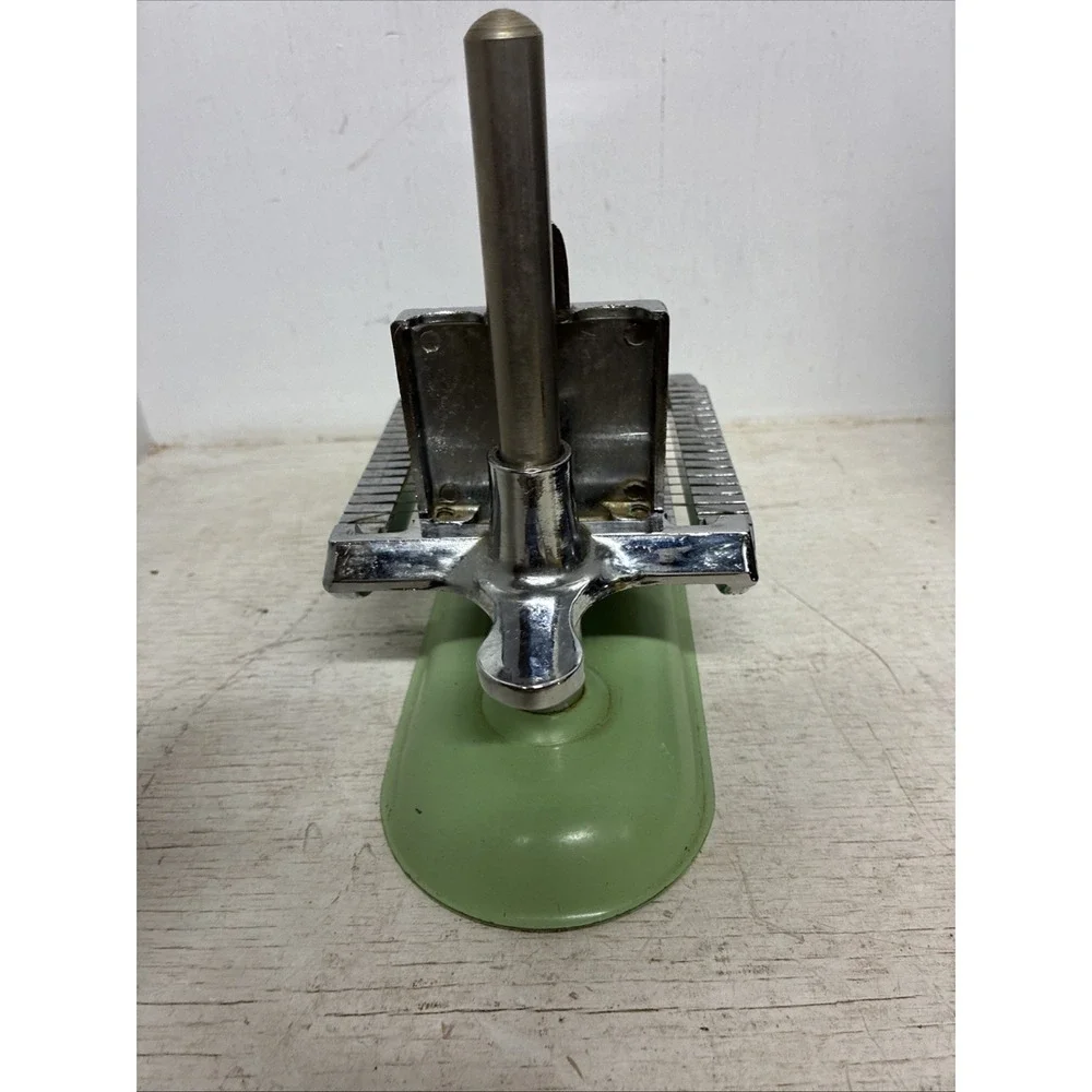 Vintage 1940s Bico Butter/ Cheese Slicer Green Enamel Over Cast Iron Model 72